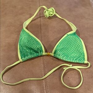 Green Mesh Bikini Top